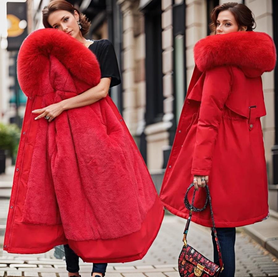 Beatrice Turner | Manteau d’hiver imperméable à capuche bordée de fourrure