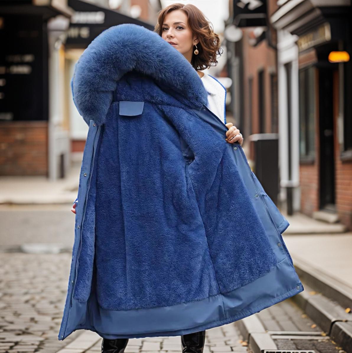 Beatrice Turner | Manteau d’hiver imperméable à capuche bordée de fourrure