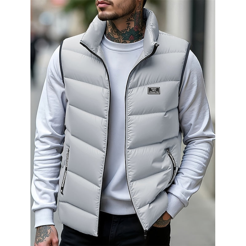 Foster | Quilted Padded Gilet in Rich Crimson