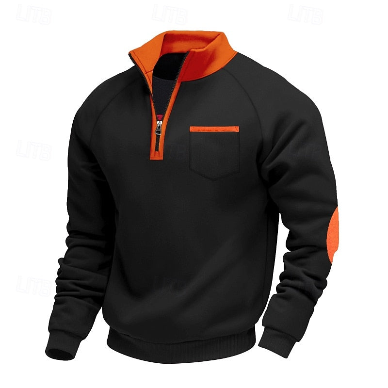 Callum Sandford | Quarter-Zip Colour Block Pullover