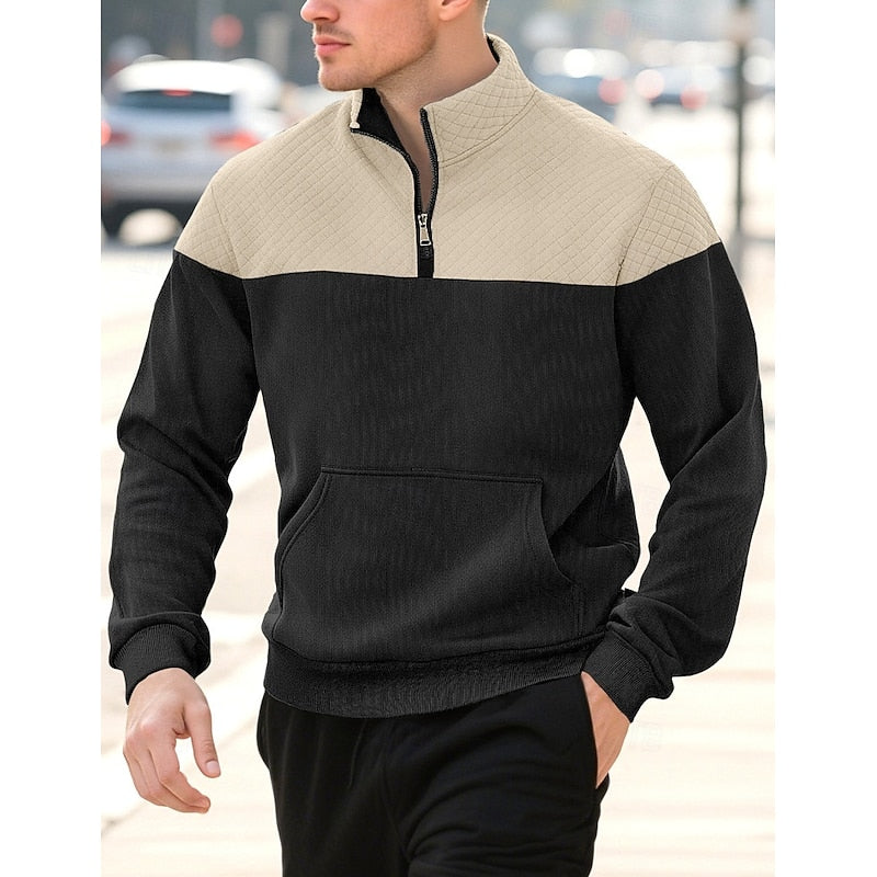 Theodore Ashfield | Textured Quarter-Zip Sweatshirt