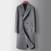 Rupert Holloway | Pardessus long en laine camel à double boutonnage