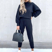 Emma White | Cream Knit Two-Piece Loungewear Set