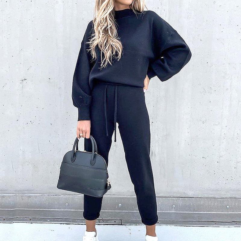 Emma White | Cream Knit Two-Piece Loungewear Set