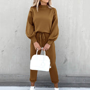 Emma White | Cream Knit Two-Piece Loungewear Set
