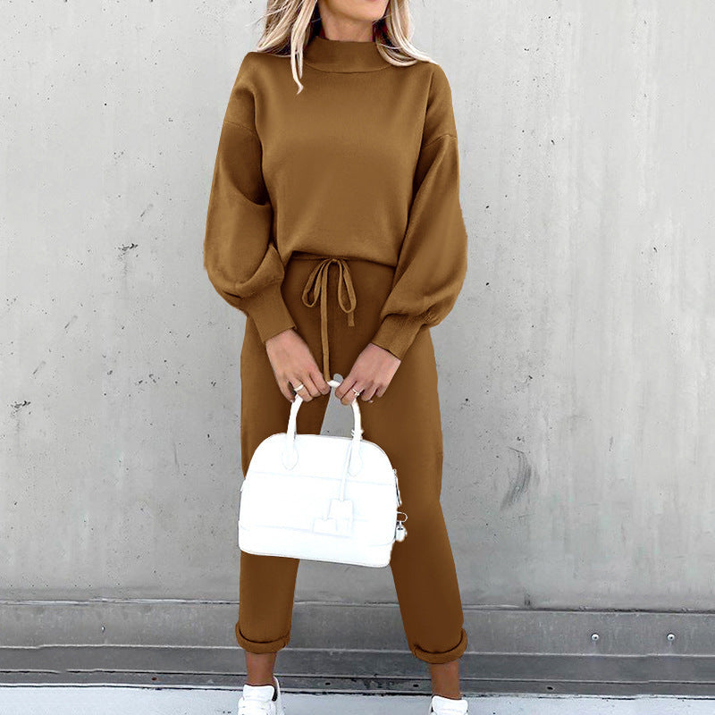 Emma White | Cream Knit Two-Piece Loungewear Set