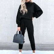 Emma White | Cream Knit Two-Piece Loungewear Set
