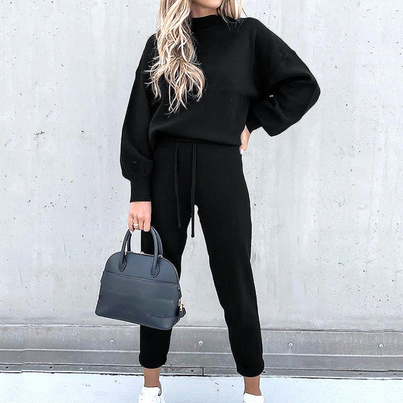 Emma White | Cream Knit Two-Piece Loungewear Set